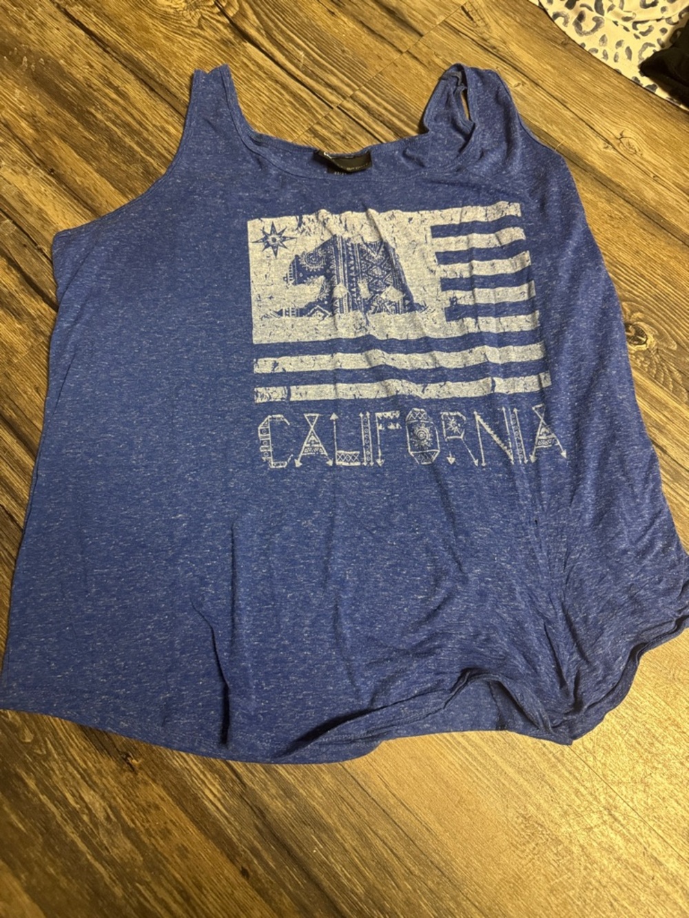 Lane Bryant Blue Graphic California Tank